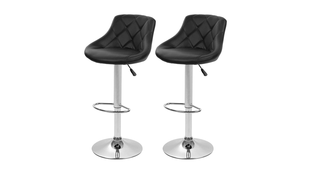 FDW Bar Stools Set of 2 Barstools Swivel Stool Height Adjustable Bar Chairs