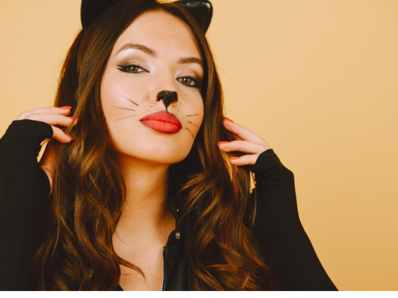 allow employees to dress up for halloween - cat lady costume