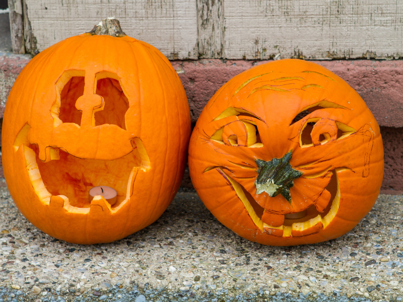 allow employees to dress up for halloween - pumpkin carving