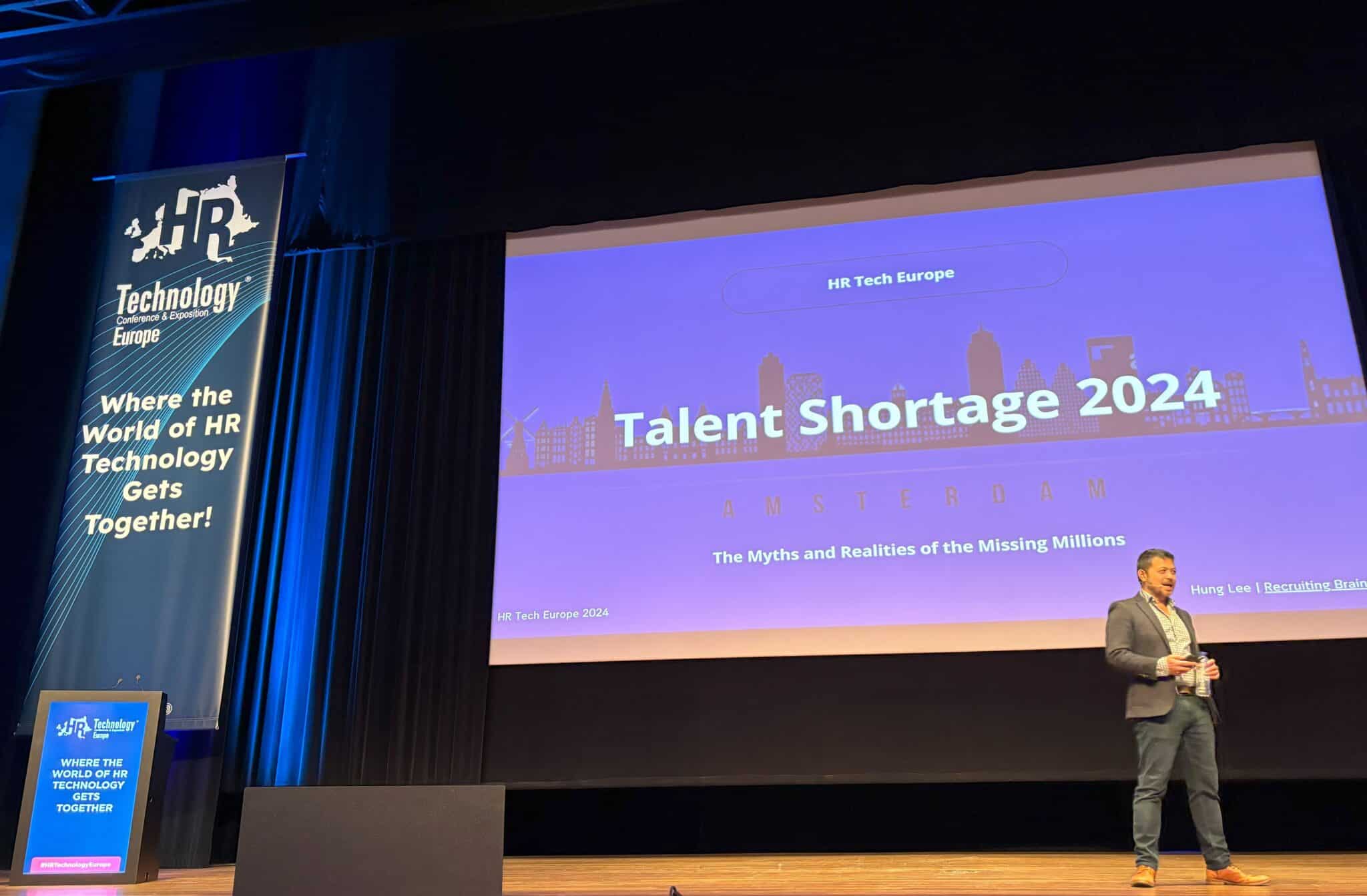 Hung Lee onstage at HR Technology Europe 2024